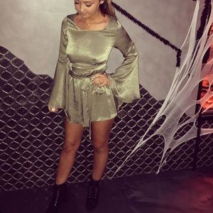Olive green Long sleeve romper